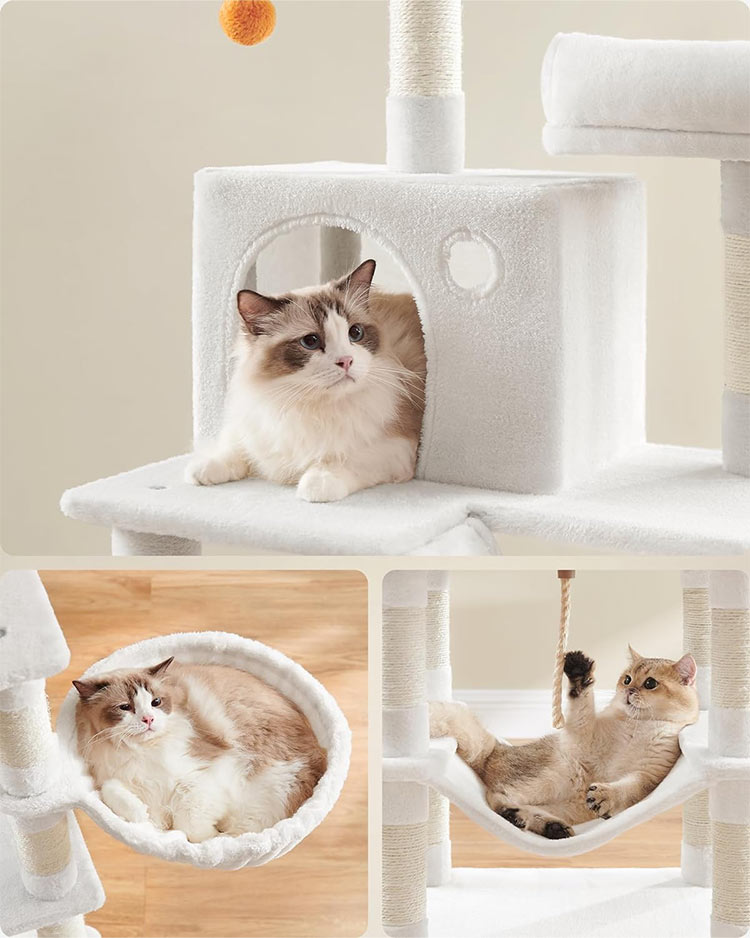 楽天市場】キャットタワー 据え置き 多頭飼い 猫タワー おしゃれ 大型