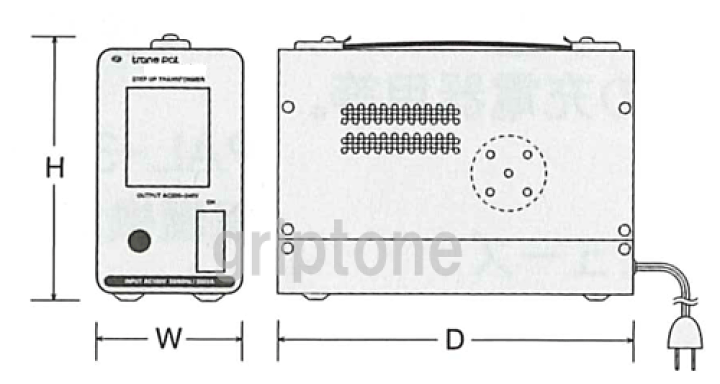 楽天市場】スワロー電機 変圧器 海外旅行 アップトランス PAL-1500UE