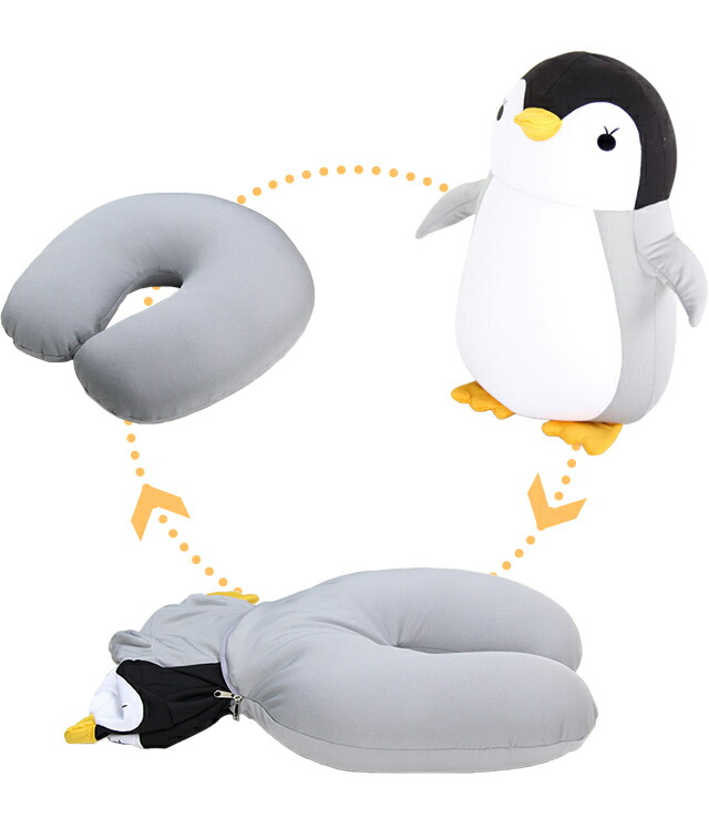 楽天市場】【送料無料】GPT ネックピロー ぬいぐるみ ペンギン 2WAY