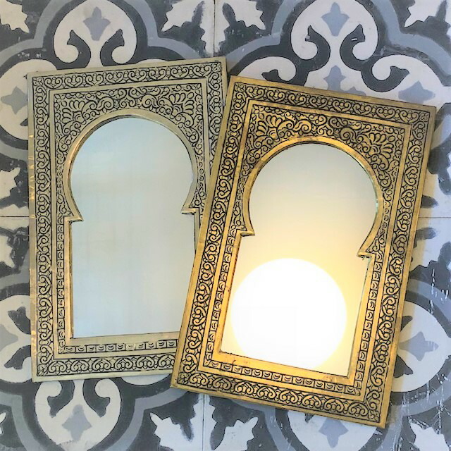 楽天市場】モロッカンミラー 「真鍮 アーチS」 鏡 壁掛け ミラー 卓上