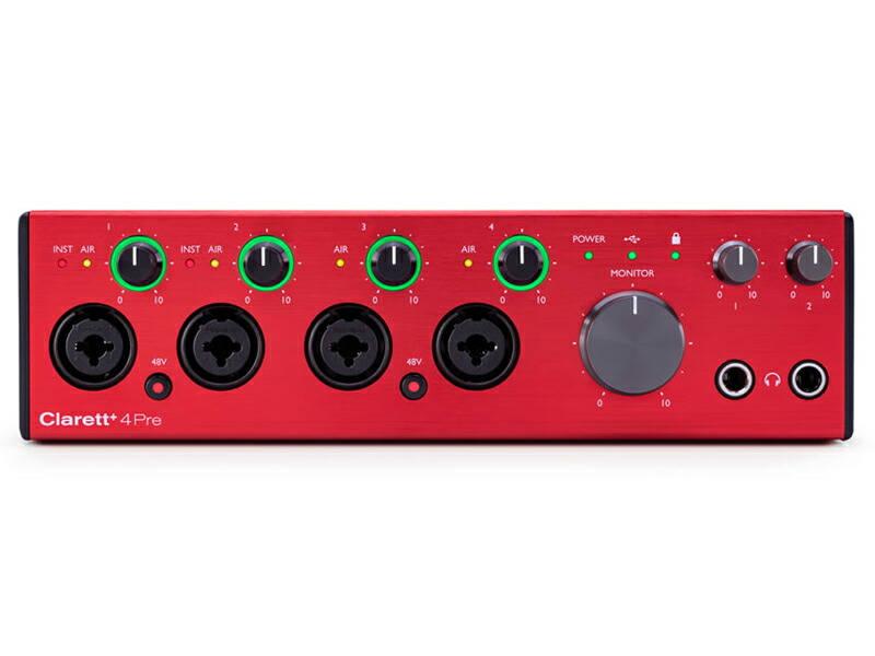 楽天市場】Focusrite フォーカスライト CLARETT+ 4Pre オーディオ