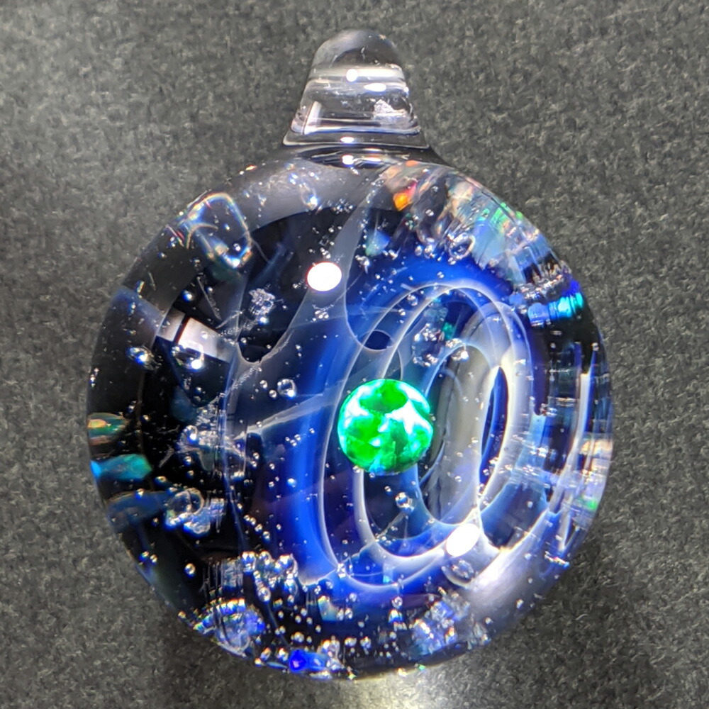 楽天市場】宇宙ガラス ネックレス ペンダント メンズ オパール ギフト