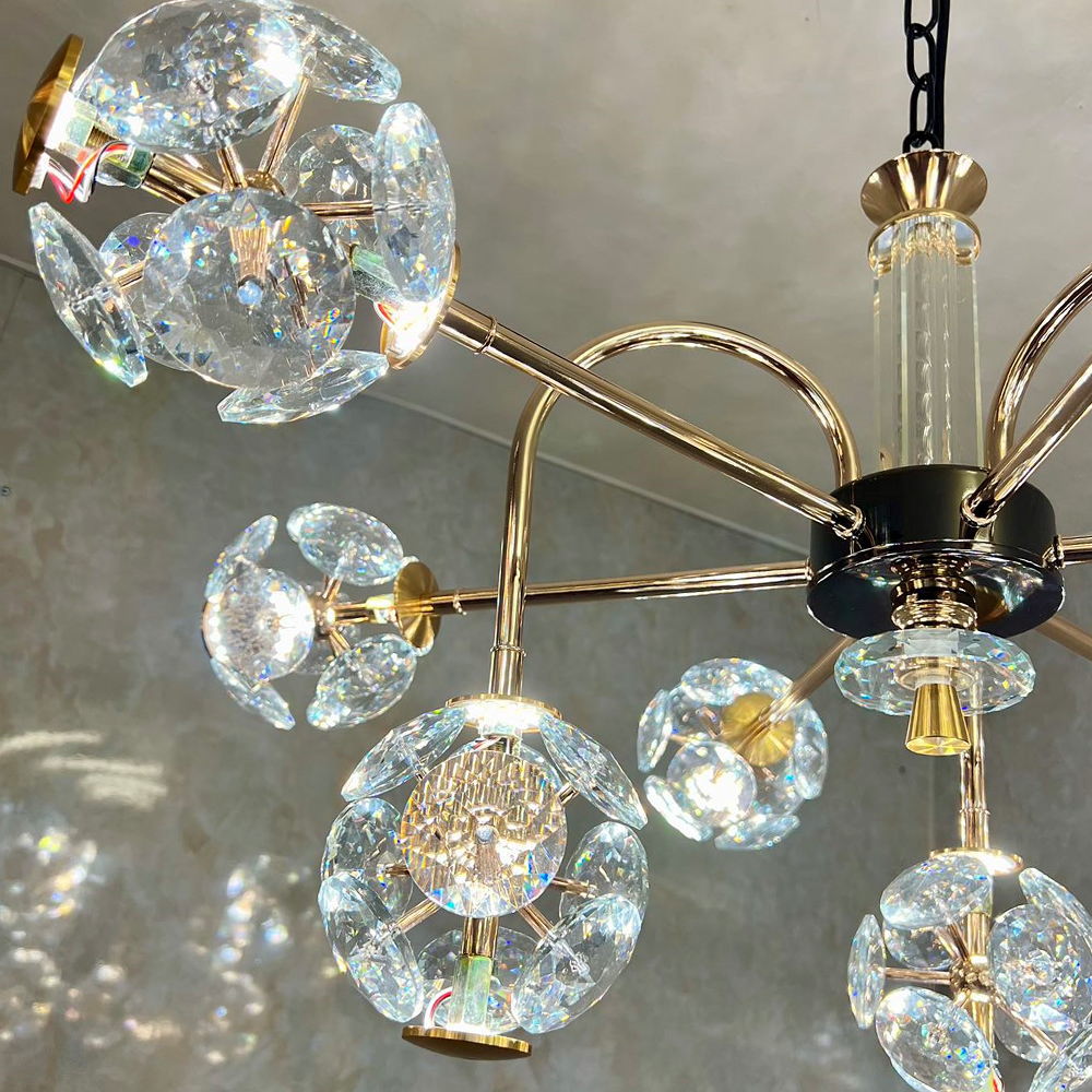 楽天市場】【期間限定pt3倍】シャンデリア モダン風 クリスタル 9灯