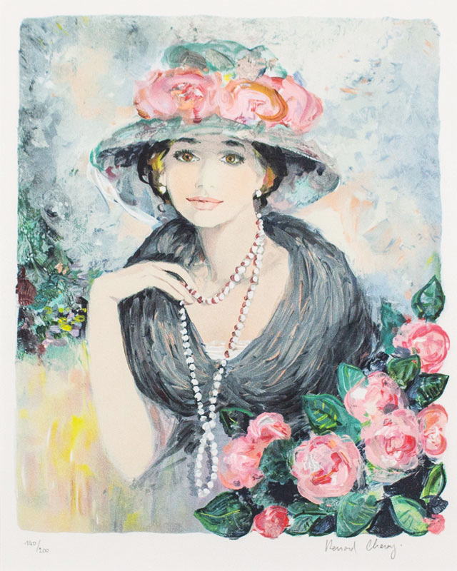 ベルナール・シャロワ「マリーロール」 リトグラフ 額装品 直筆サイン