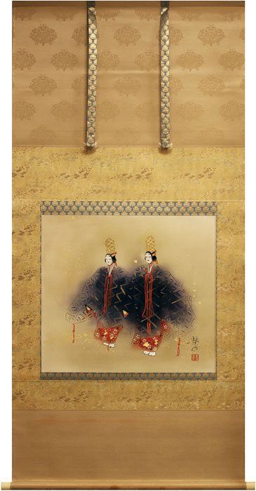 楽天市場】二井榮逸 「 二人静 」 掛軸 尺八横【中古】 : 内田画廊