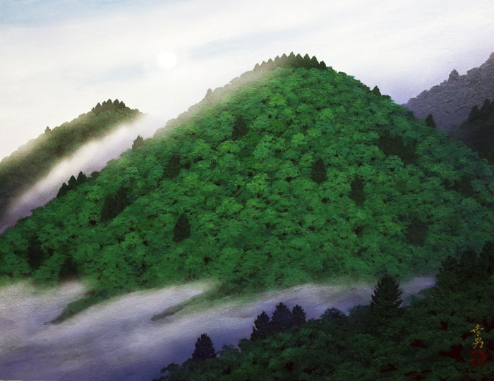 楽天市場】遠山幸男『緑景』日本画 P10（10号） : 内田画廊