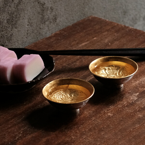楽天市場】能作 × 雅覧堂 錫製 祝いの盃 金箔 ぐい呑み 酒器 猪口 盃