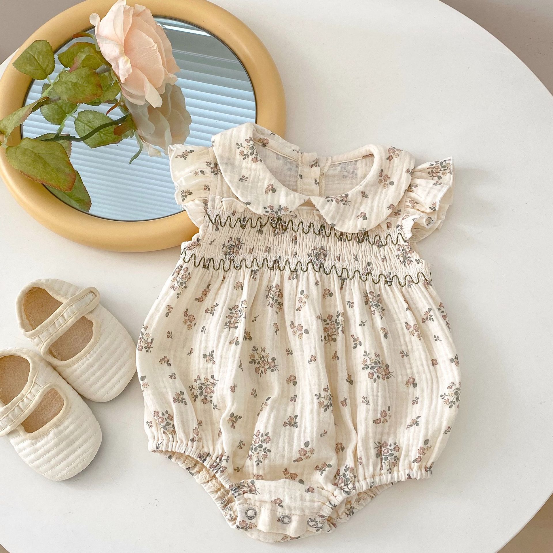 楽天市場】ベビー服 新生児 半袖 ロンパース 女の子 夏 かわいい