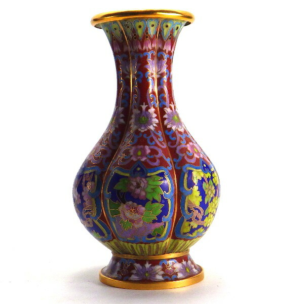 Myday公式アカウント01 花器 花瓶 七宝焼 中国美術 置物 花入 Myday