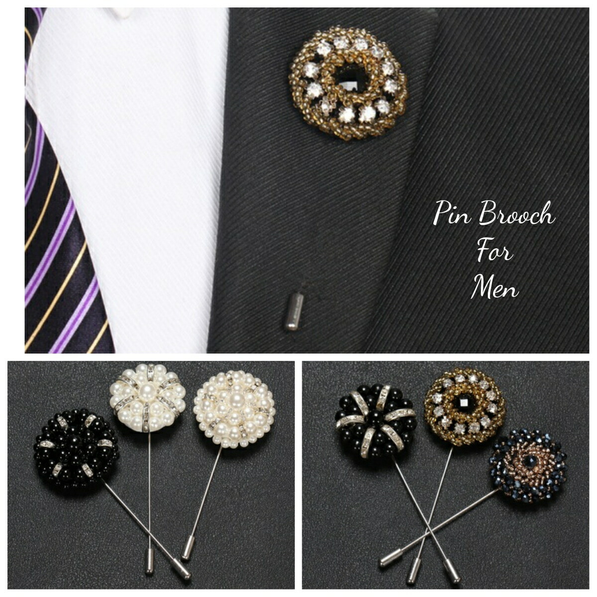 楽天市場】紳士 ピン ブローチ☆ギフトポーチ付き☆ : Aquarius