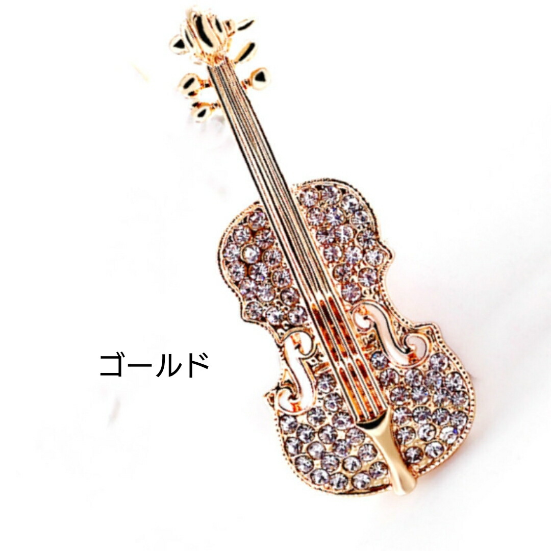 楽天市場】オーストリア スワロフスキー 使用 バイオリン ブローチ2
