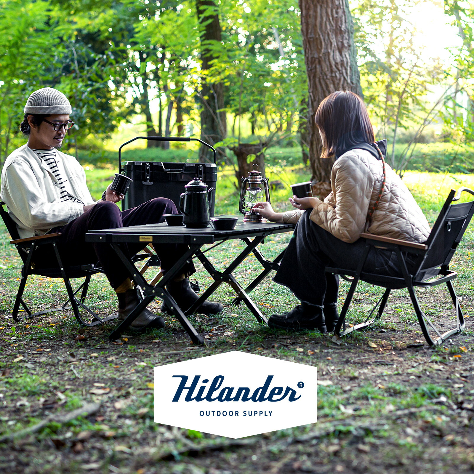 楽天市場】Hilander(ハイランダー) ウッドロールテーブルX Black