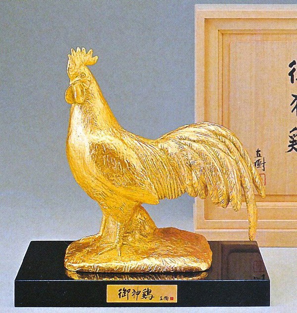 1495 特上彫 酉 鶏 置物 彫刻工芸品 【公式通販】