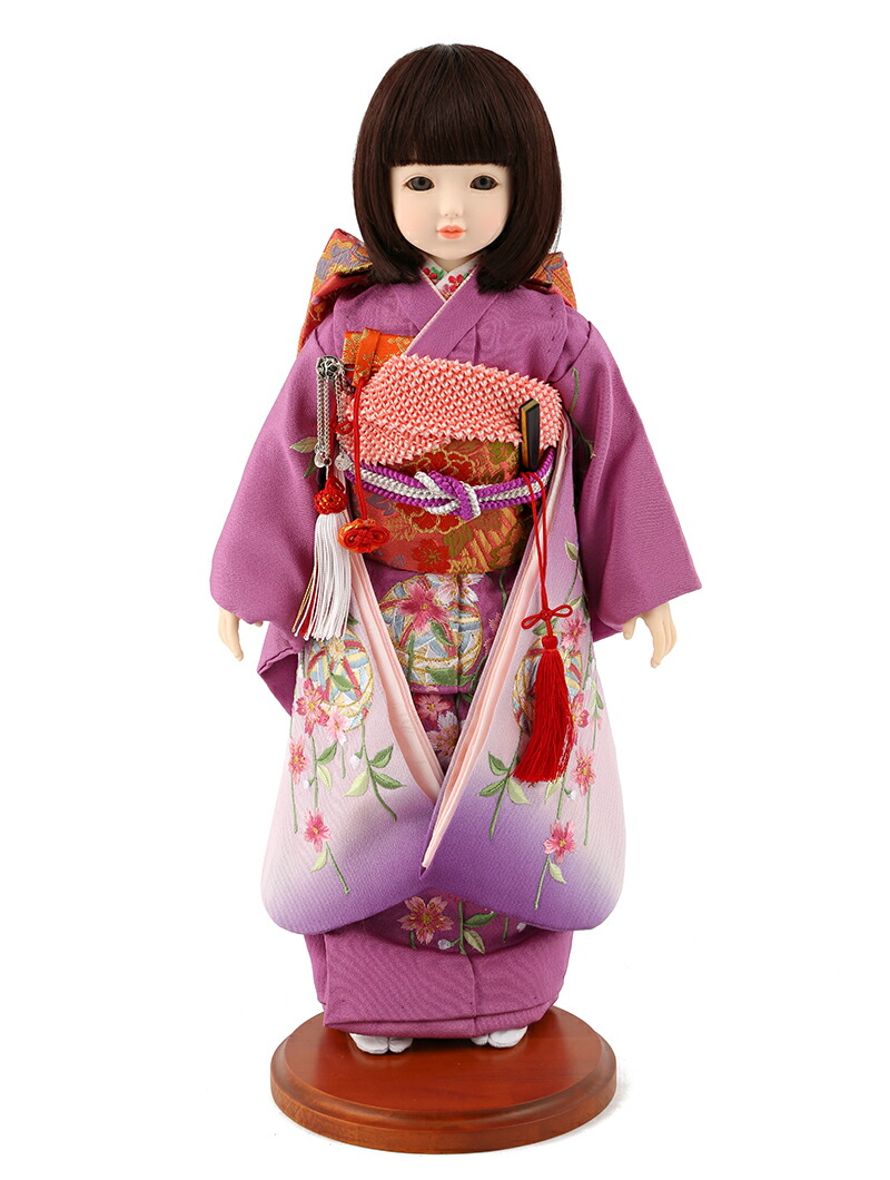 骨董2 木製 日本人形 着物 約40cm 骨董2 木製 日本人形 着物 約40cm