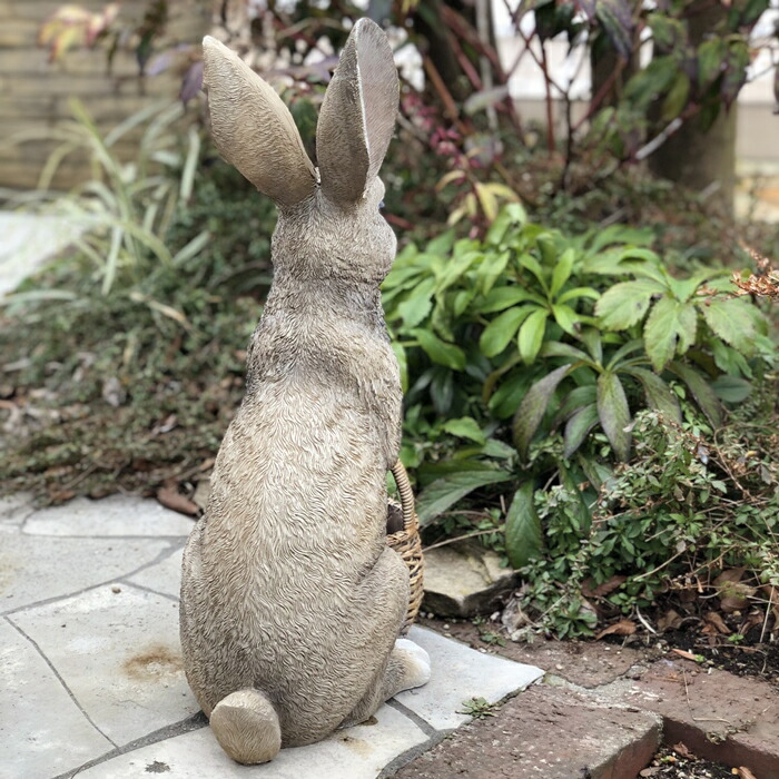 楽天市場】【野川農園】リアルウサギポット(14089)H=50.5cm うさぎ