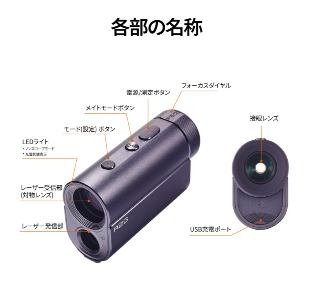 楽天市場】R2G レーザー距離計 MATE PRO ホワイト R25RNZ01 ゴルフ