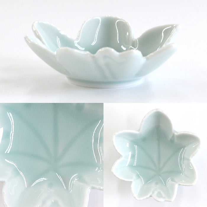 楽天市場】和食器 鍋島虎仙窯 鍋島青磁 豆皿 【 籠目 / 菊 / 楓 】 8.5