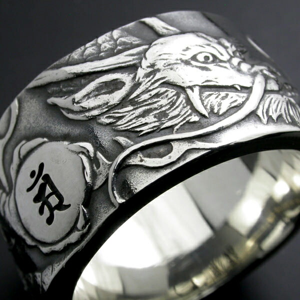楽天市場】昇龍リング・右龍 メンズ アクセ アクセサリー シルバー 950