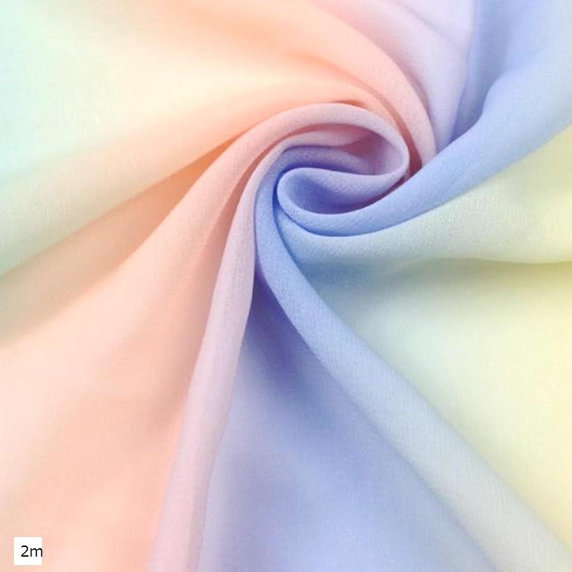 楽天市場】レインボー ソフト シフォン 生地 幅1.5m 手芸