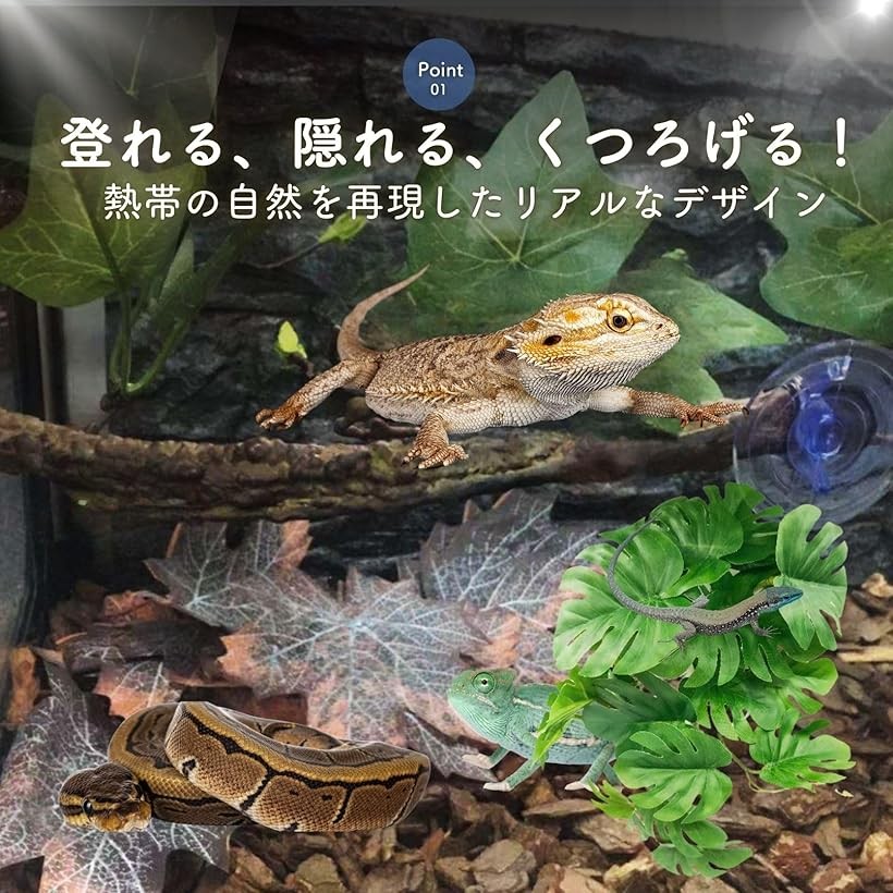 ビバリア バスキング＆シェルター L 爬虫類や両生類の日光浴や隠れ家