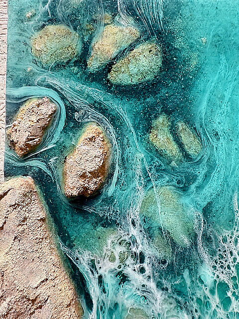 ウオールアート A4額付 「釣り人」 ウオールアート A4額付 「釣り人