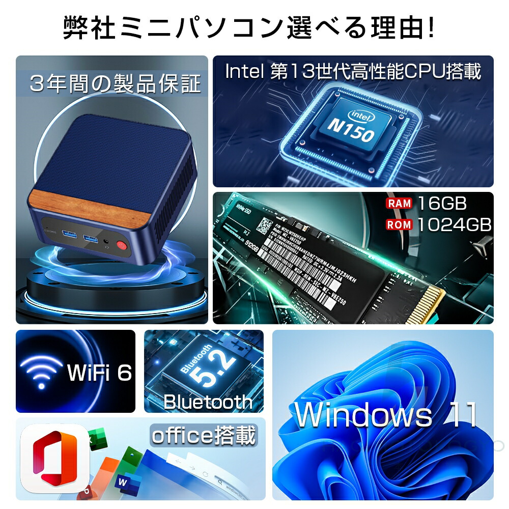 新品未開封品】ミニPC intel N150 8GB 256GB Amazon.co.jp: 【ミニpc
