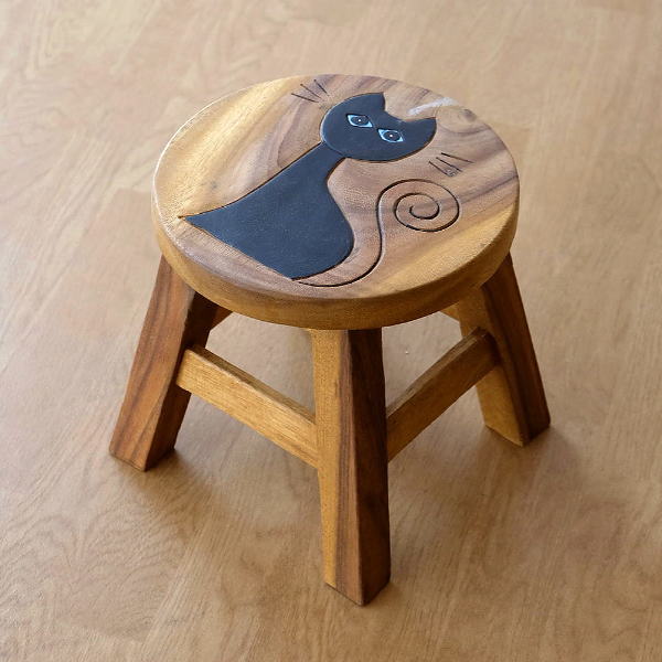楽天市場】スツール 木製 ミニ 小さい 猫 かわいい 子供 椅子 低い