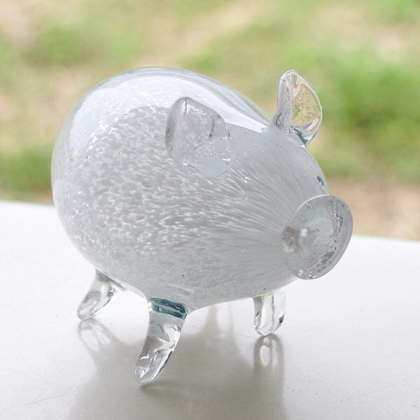 楽天市場】ブタ ぶた 置物 オブジェ おしゃれ ガラス かわいい
