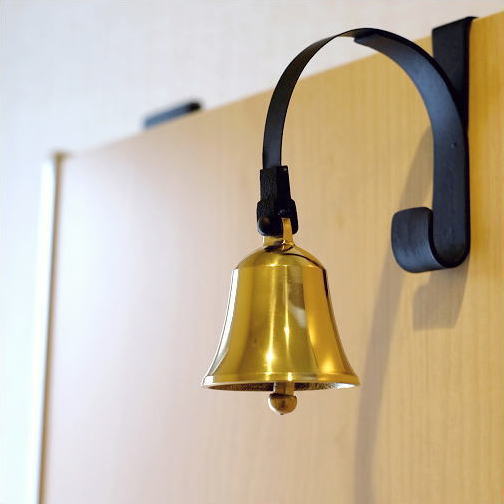 82です アンティーク真鍮製ドアベル、フランス製ドアベル、 真鍮製