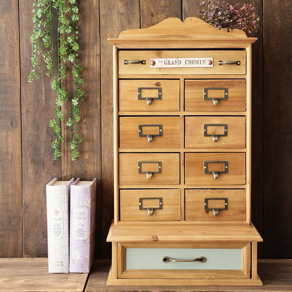 小物入れ アンティーク 木製タンス 金具付き チェスト たんす ミニ