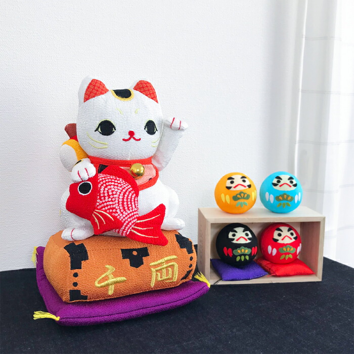 楽天市場】招き猫 置物 まねきねこ 正月飾り おしゃれ [猫の日 福背