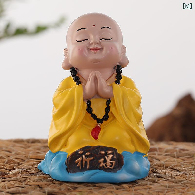 楽天市場】置物 小坊主 フィギュア 中国風 工芸品 樹脂製 禅モチーフ