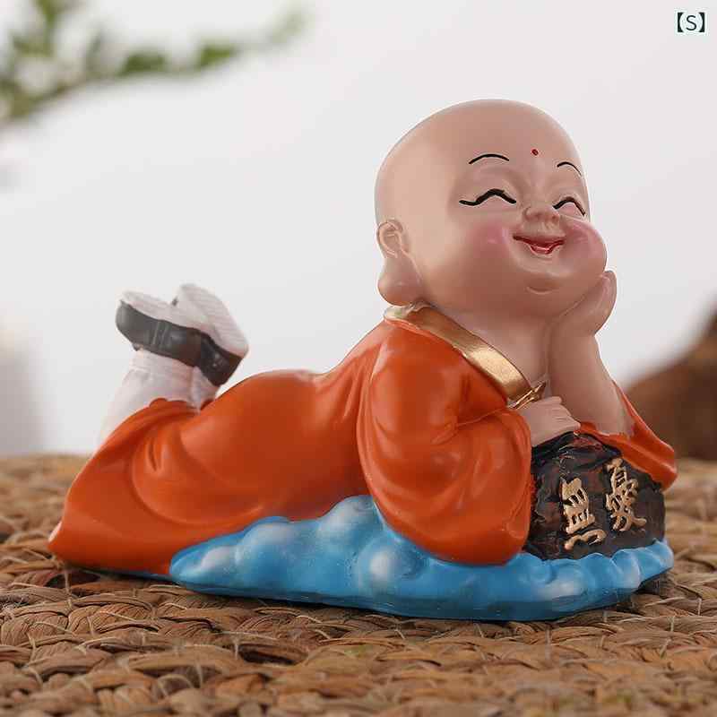 楽天市場】置物 小坊主 フィギュア 中国風 工芸品 樹脂製 禅モチーフ