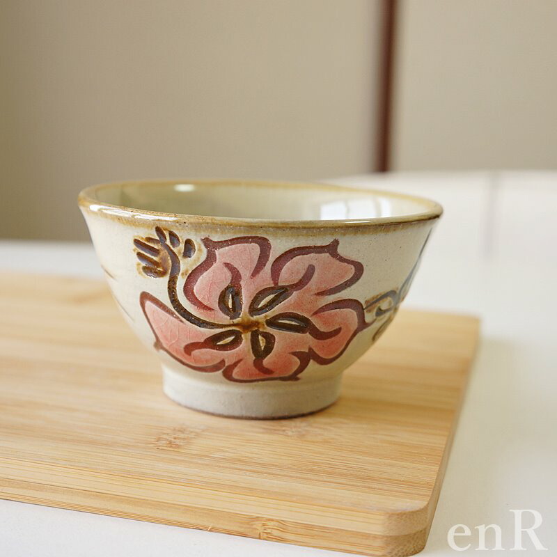 楽天市場】やちむん (沖縄陶器) 3.5寸マカイ ハイビスカス 赤 | 茶碗