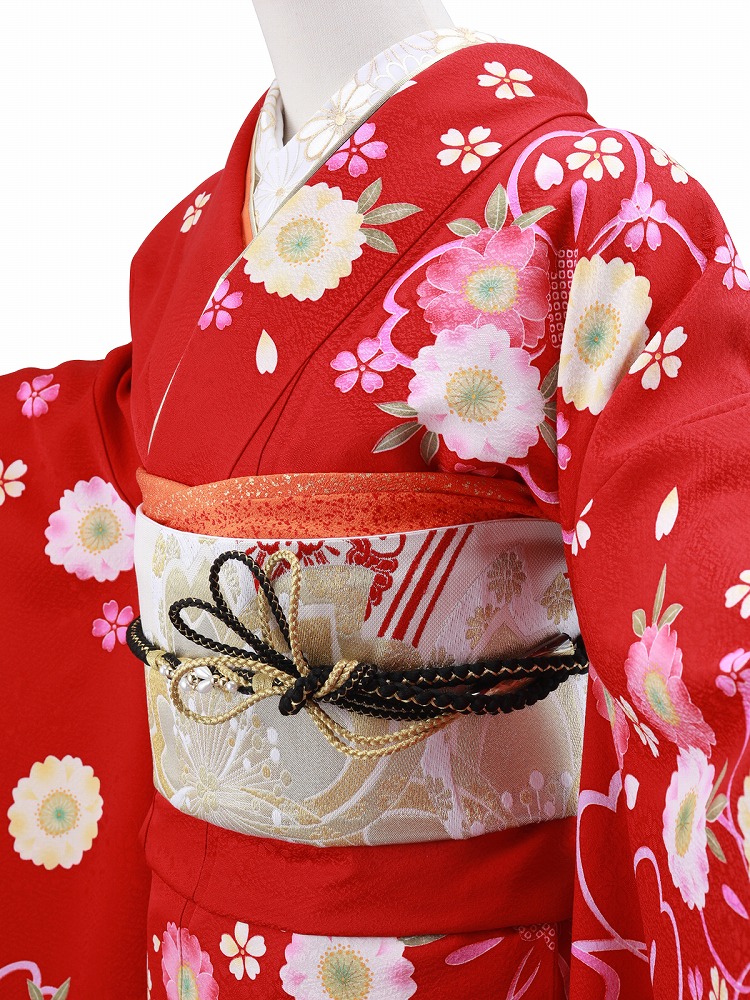 楽天市場】振袖用 正絹 帯揚げ・帯締め・重ね衿・半衿 4点セット