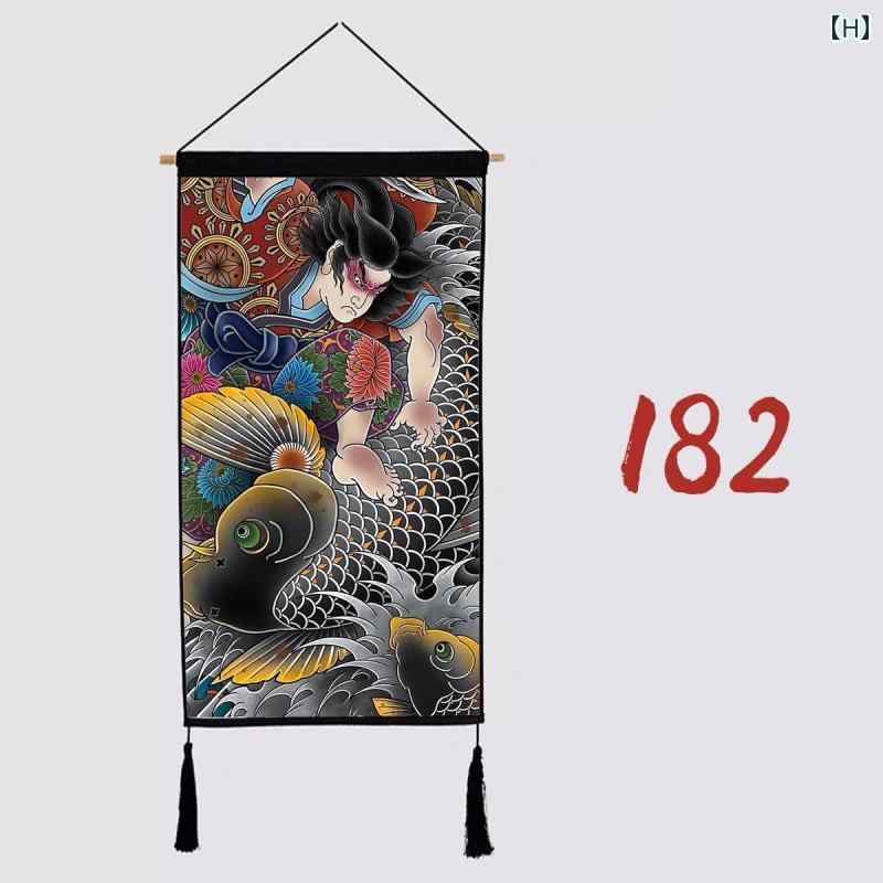 楽天市場】掛け軸 武者絵 タペストリー 布製 掛け絵 壁掛け 壁面展示