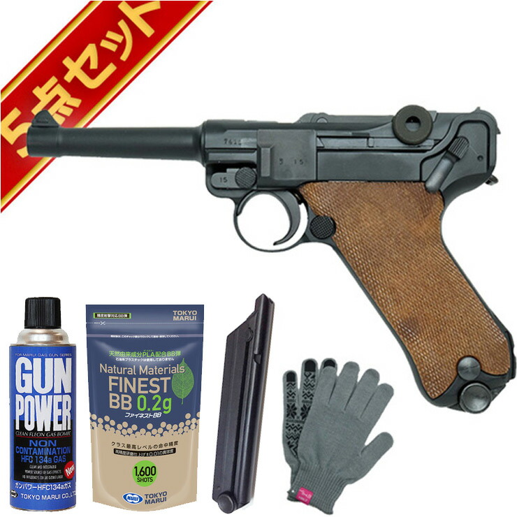 タナカワークス製ルガー P08ブローバック ルガーP08用の木製ストック