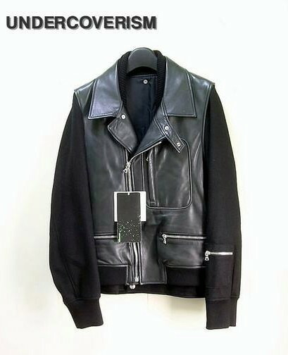 UNDERCOVER（アンダーカバー）/ ブラック レザーライダースジャケット
