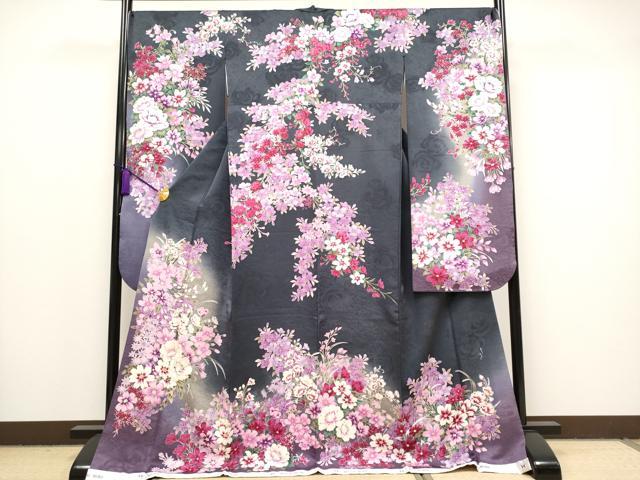 楽天市場】平和屋本店□極上 森英恵・HANAE MORI 振袖 駒刺繍 草花文