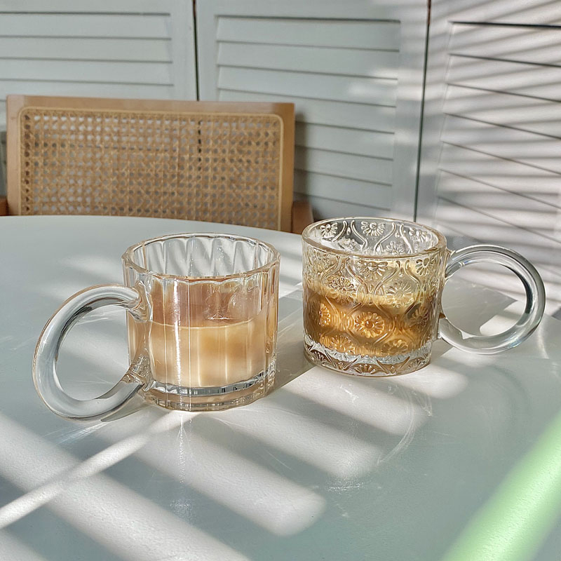 楽天市場】Carved relief ガラスマグ 焼酎 グラス モーニング カップ