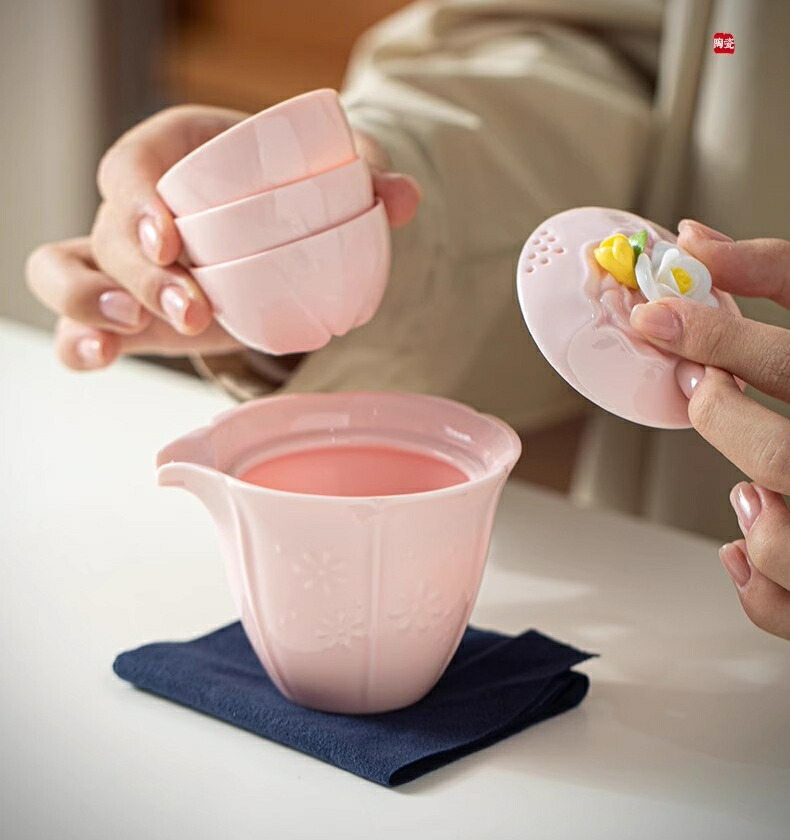 楽天市場】美しい花 急須 湯呑 宝瓶 ピンク お茶ポット ローズ バラの