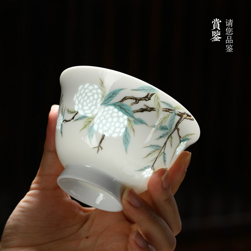楽天市場】透かし模様で茶の色が見える玲瓏磁器 玲瓏磁 中国茶器 茶器