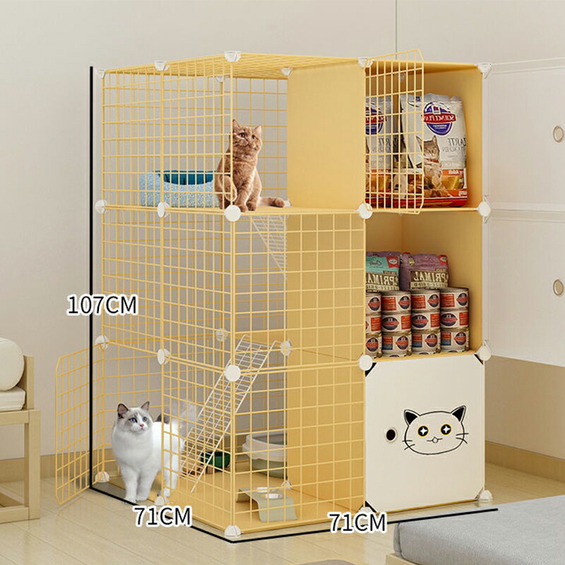 楽天市場】猫 ケージ 大型 3段 2段 多頭飼い スリム おしゃれ 脱走防止