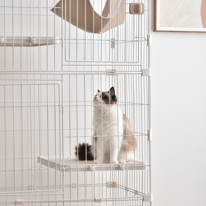 楽天市場】猫 ケージ キャットケージ 3段 ペットケージ キャスター付