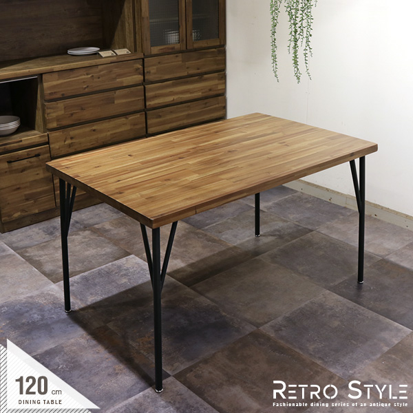 楽天市場】ダイニングテーブル 120 アンティーク アイアン 4人掛け 4人