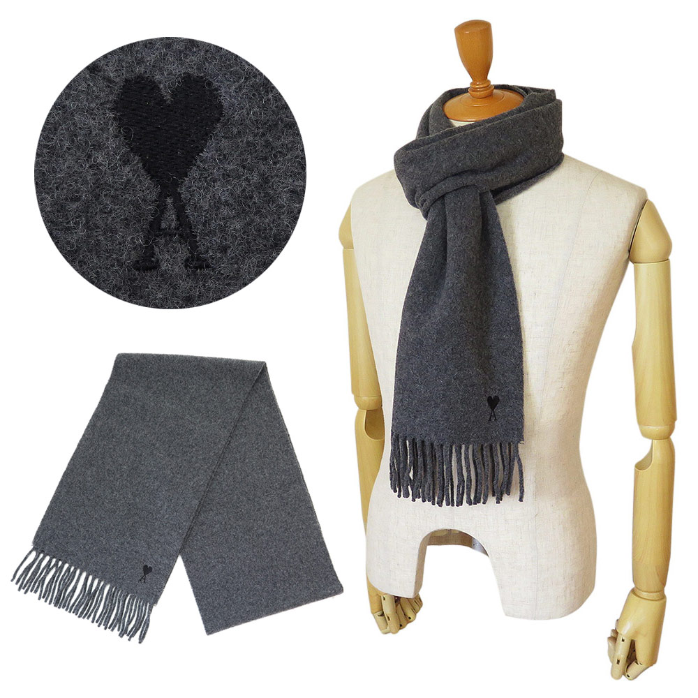 楽天市場】アミ パリス マフラー フリンジ スカーフ クラシック