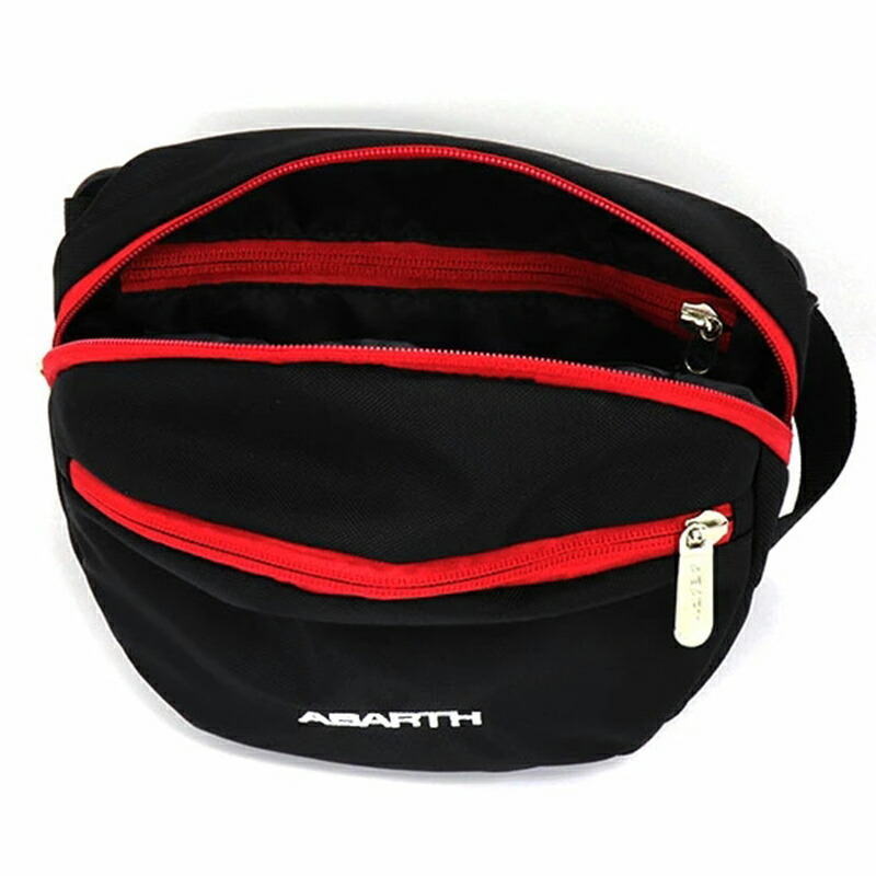 FIAT 純正 】アバルト ジップポーチ 肩掛け 軽量 メッシュ ショルダー