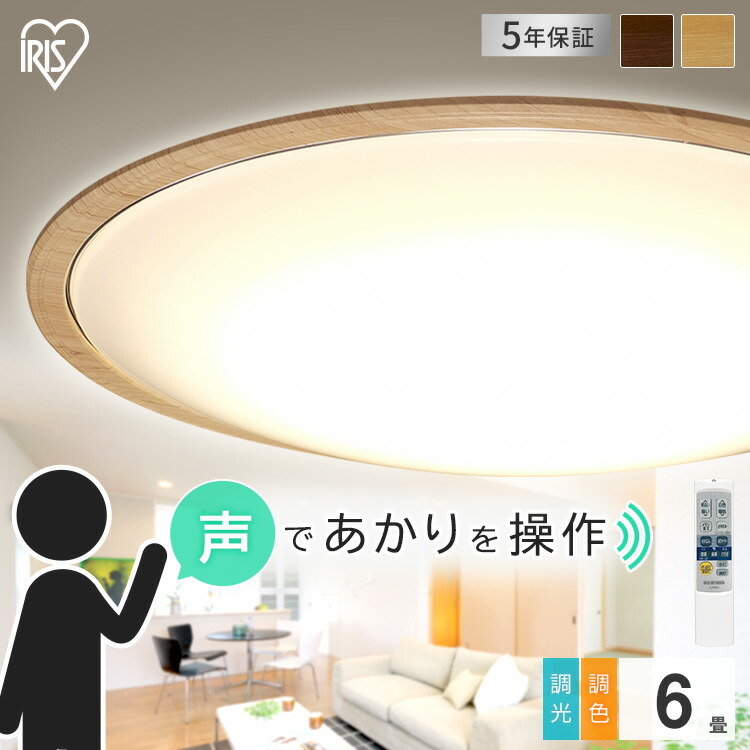 楽天市場】《P10倍☆〜12日9:59》 シーリングライト 6畳 音声操作