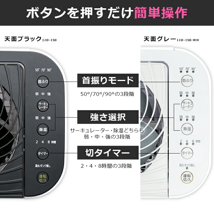 楽天市場】サーキュレーター 除湿機 衣類乾燥除湿機 ホワイト/グレー