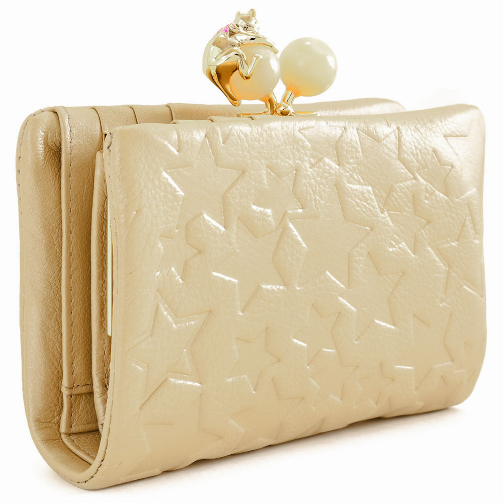 楽天市場】アナスイ 財布 二つ折り財布 がま口財布 ゴールド(ベージュ